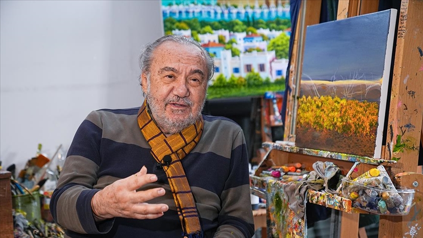 Ressam Gökçebağ, Cumhurbaşkanlığı Kültür ve Sanat Büyük Ödülü'ne layık görülmenin mutluluğunu yaşıyor