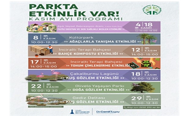 İzmir'de kasım ayı doğayla iç içe geçecek
