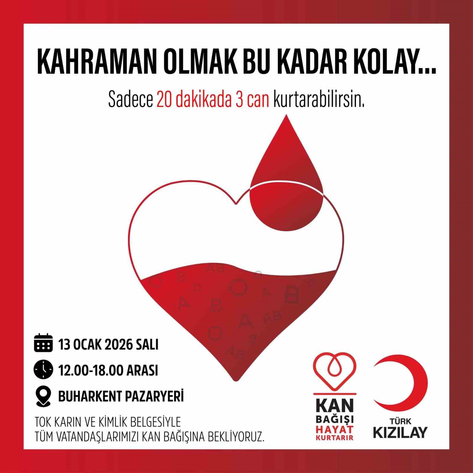 Buharkent’te kan bağışı seferberliği
