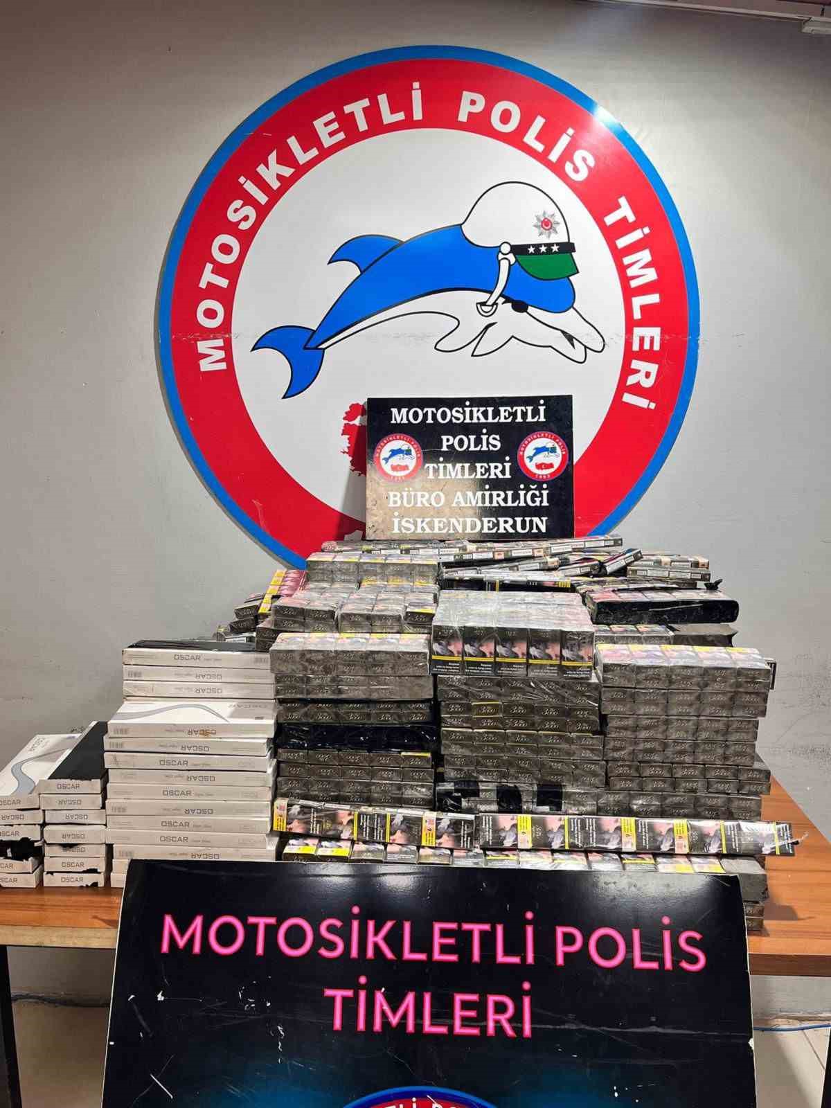 İskenderun’da 4 bin 300 paket gümrük kaçağı sigara ele geçirildi
