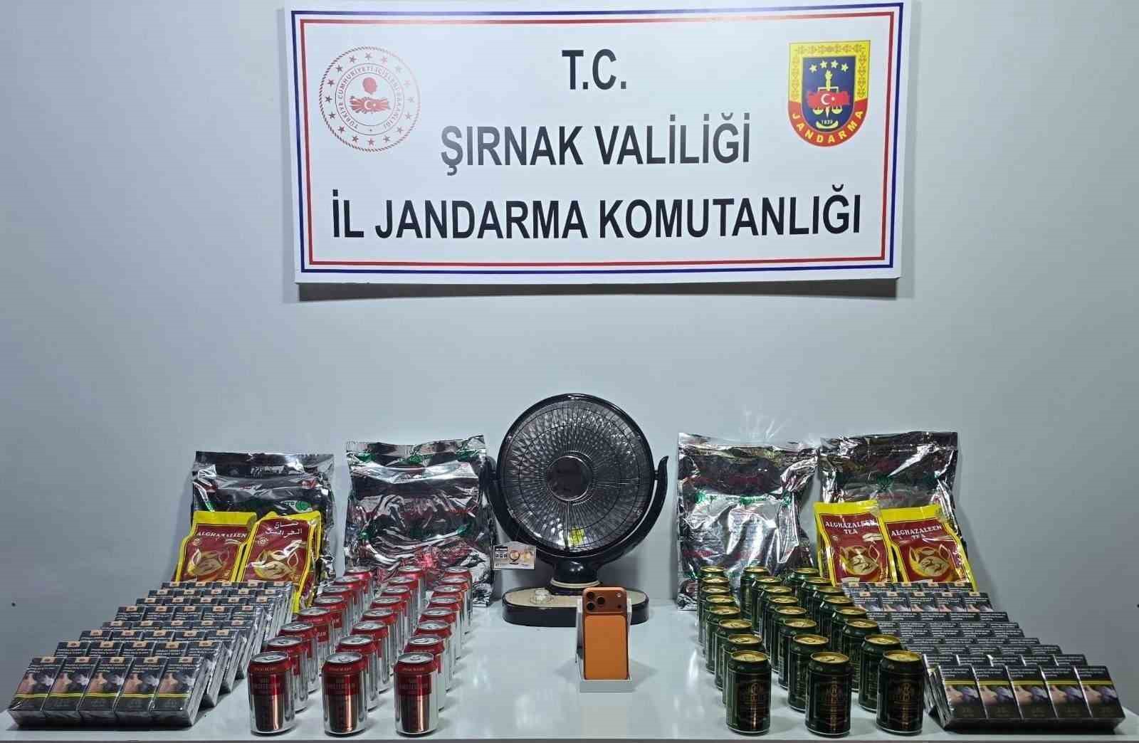 Şırnak’ta jandarma ekipleri 21 milyonluk kaçak ürün ele geçirdi
