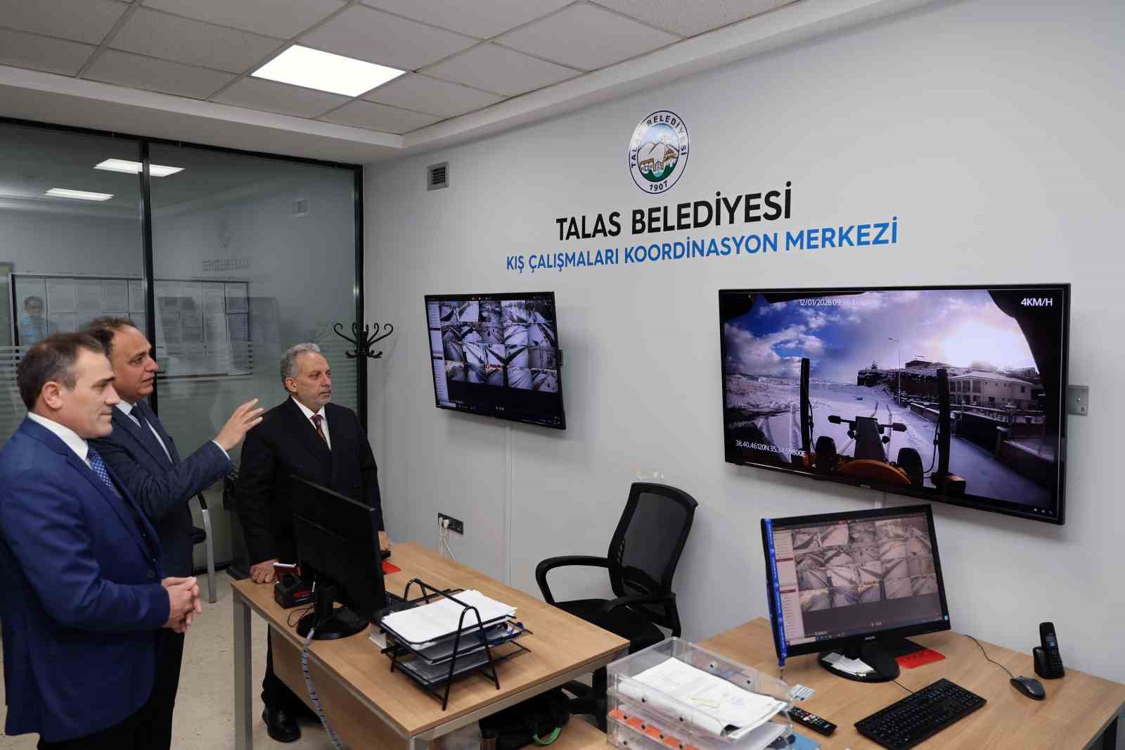 Talas’ta kış çalışmalarına teknolojik takip
