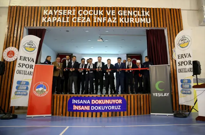 Kayseri'deki Çocuk Cezaevi'nde Yeşilay ERVA Spor Okulu açıldı
